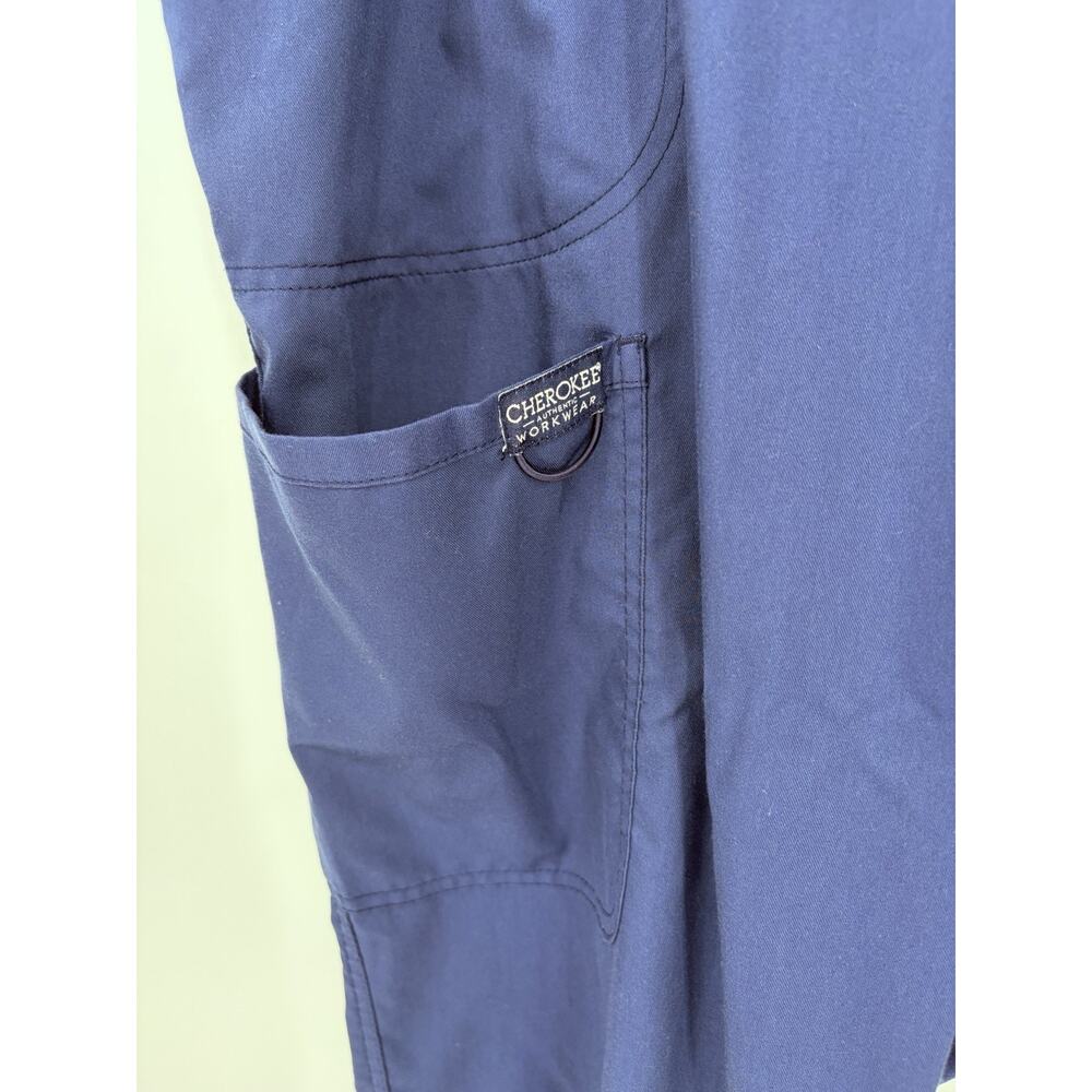 Cherokee Workwear Navy Scrub Pants 3XL Elastic Waist Drawstring Cargo Nurse - Picture 7 of 7